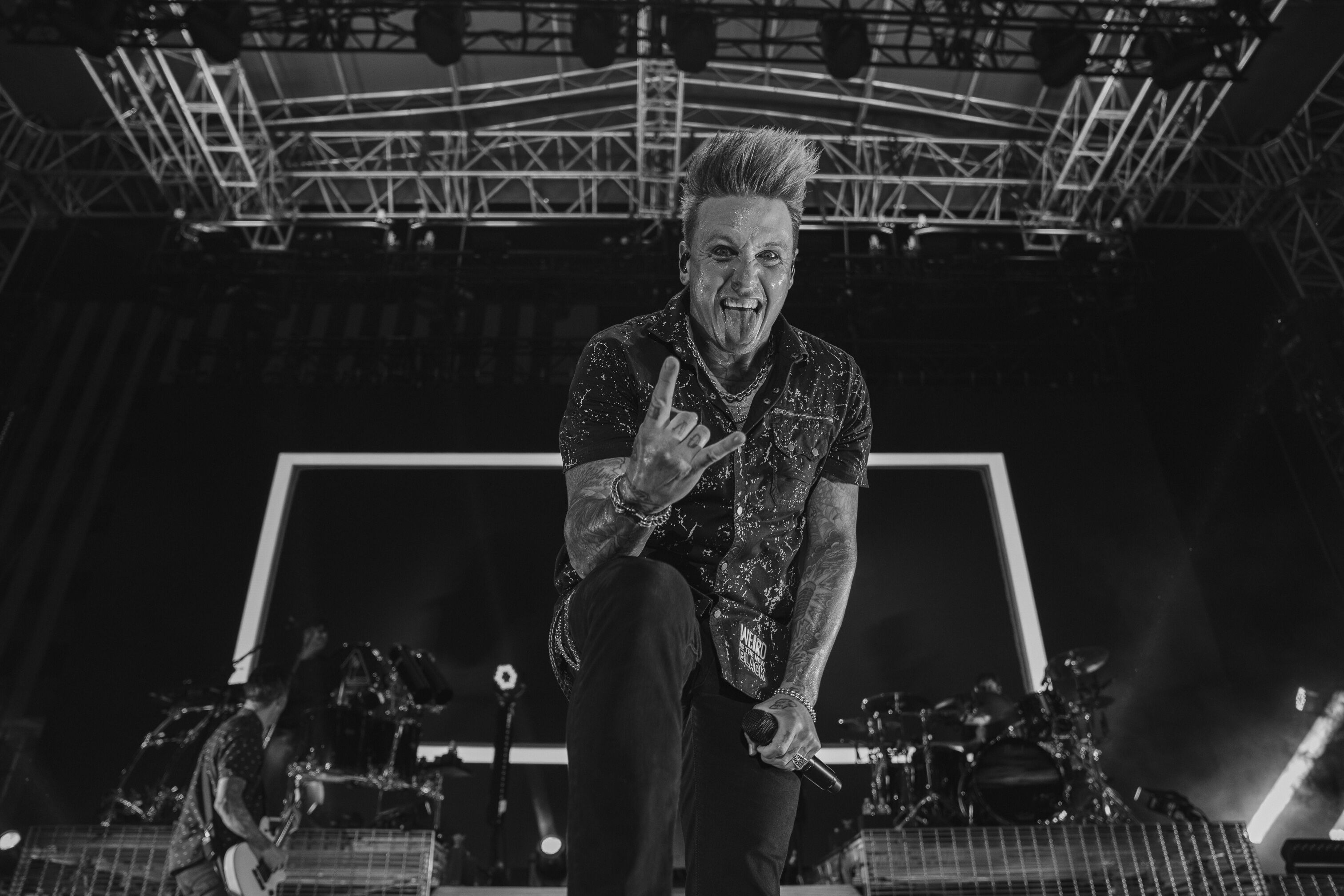 Papa Roach on stage at the Downtown Las Vegas Events Center