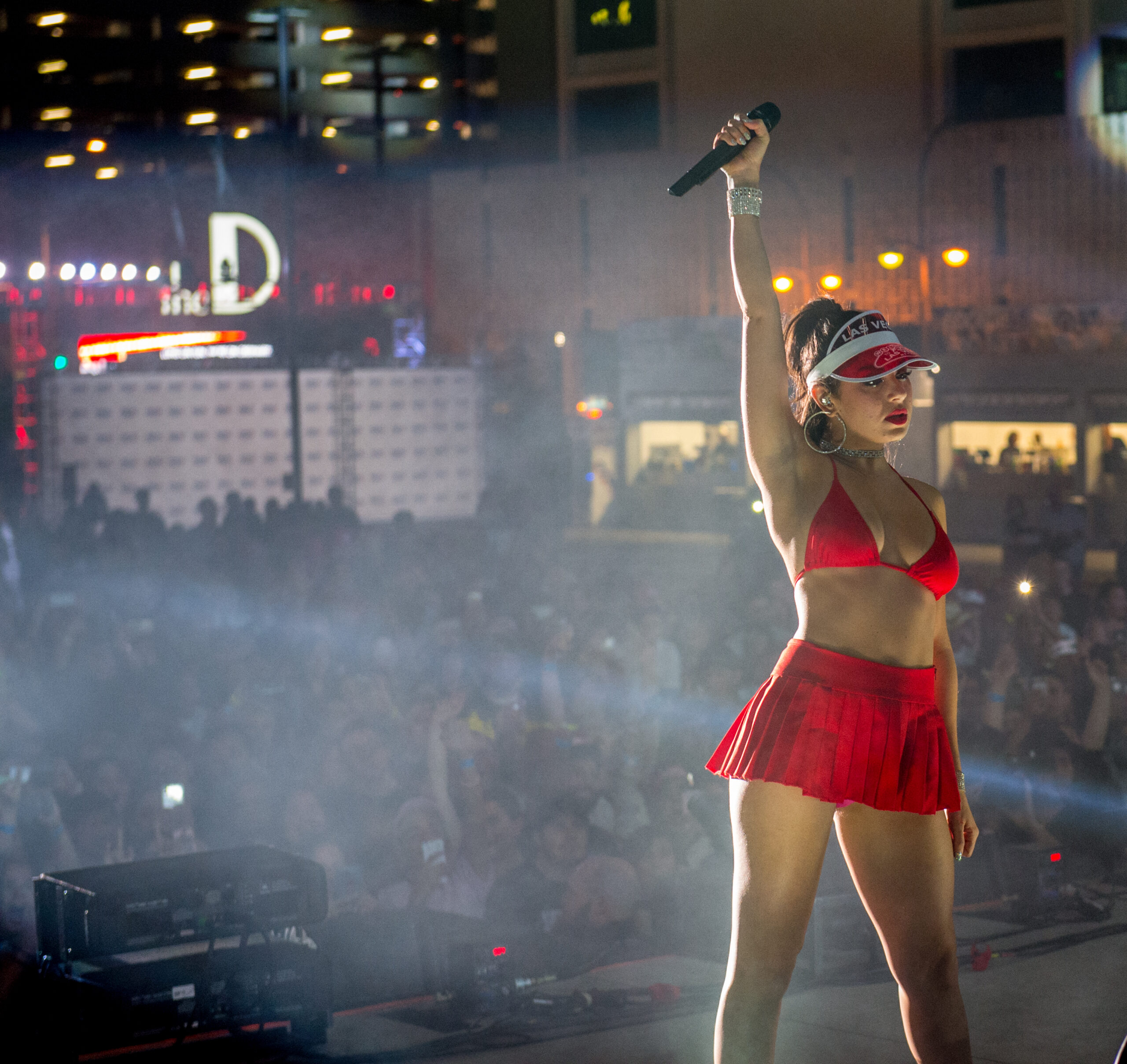 Charli XCX on stage at the Downtown Las Vegas Events Center