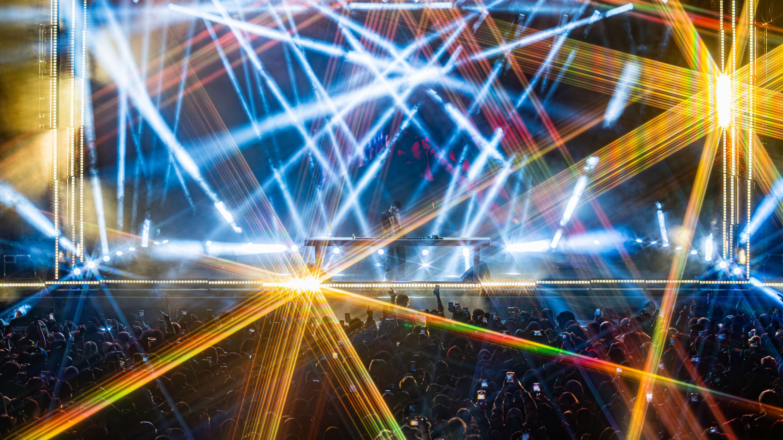 View of laser light show